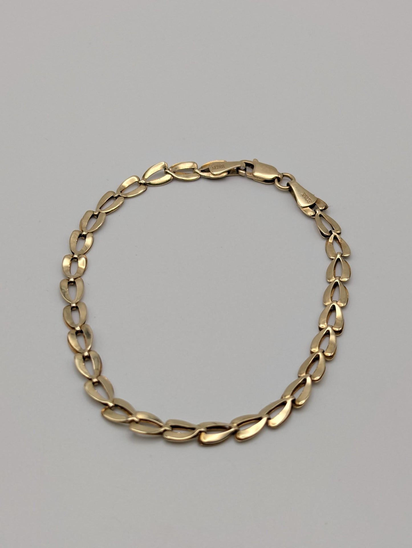 10k Yellow Gold Chain Link 4.5 mm Bracelet 7" Solid Gold Chain Link Bracelet