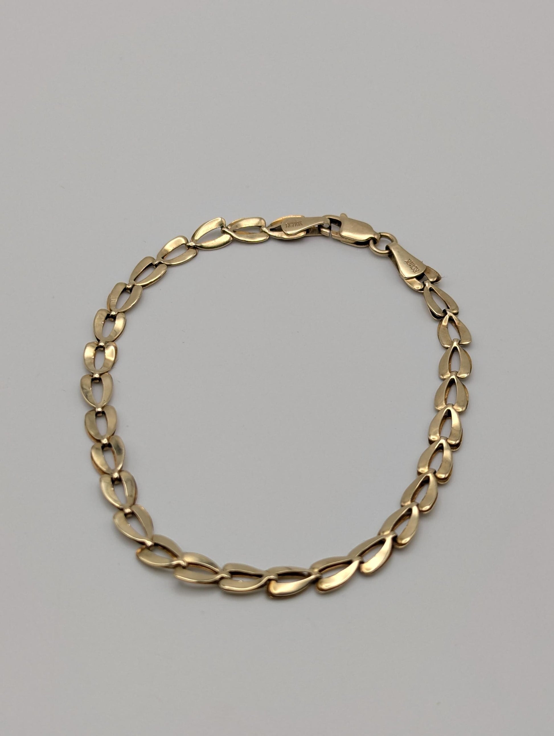 10k Yellow Gold Chain Link 4.5 mm Bracelet 7" Solid Gold Chain Link Bracelet