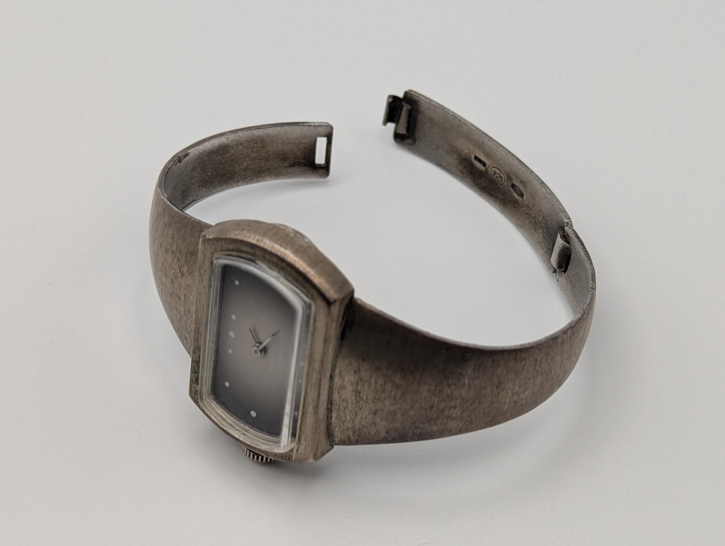 Vintage Bailey Banks & Biddle 925 Sterling Silver Band Watch Silver Cuff Watch