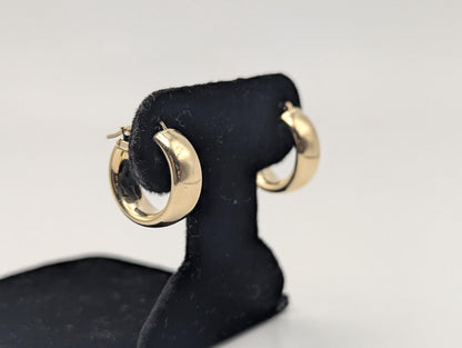 14k Yellow Gold Hoop Earrings Classic Gold Hoops Smalls Hoops
