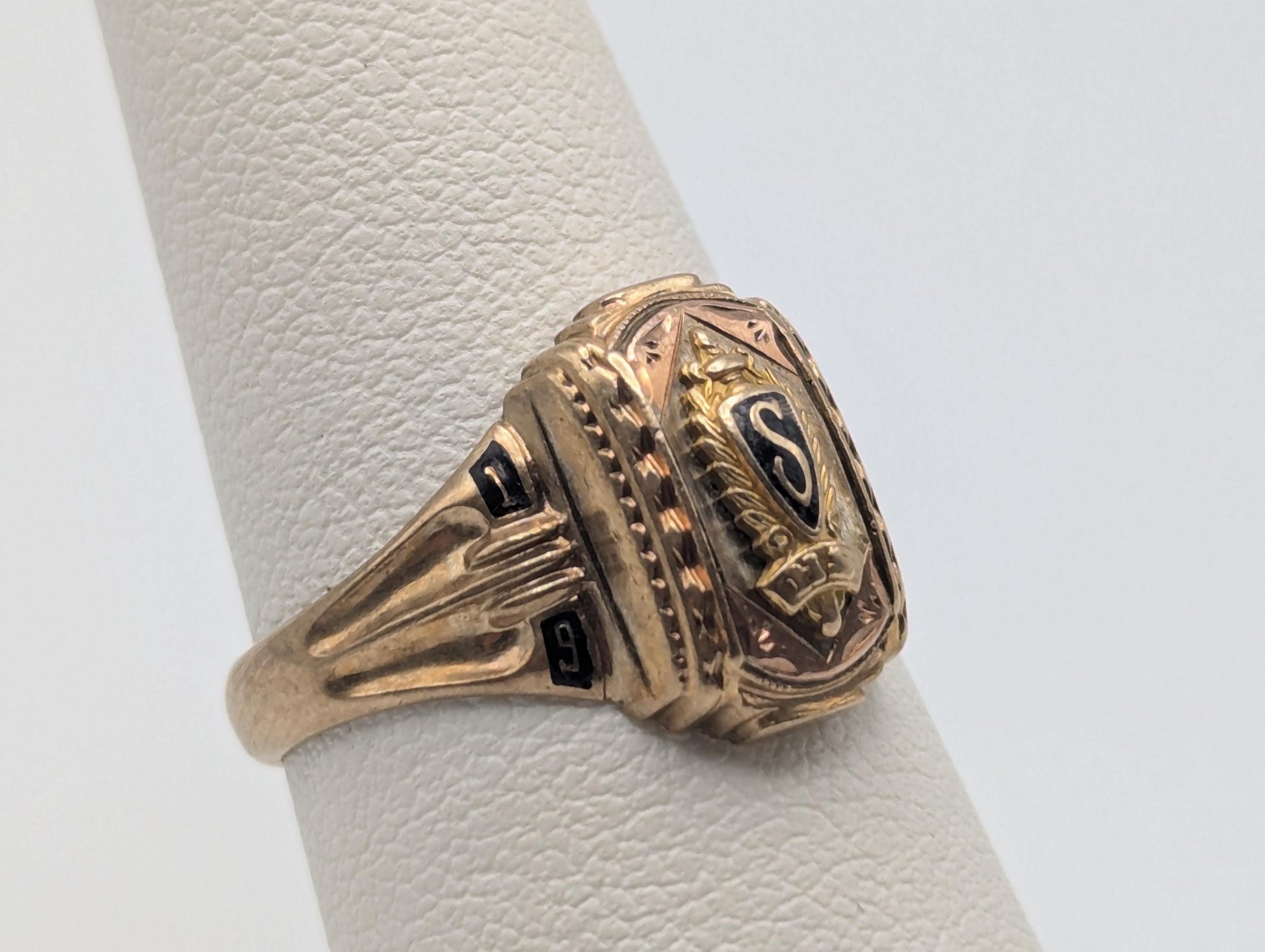 Antique 10k 1949 Jostens Class Ring. Vintage Class Ring. Signet Ring.