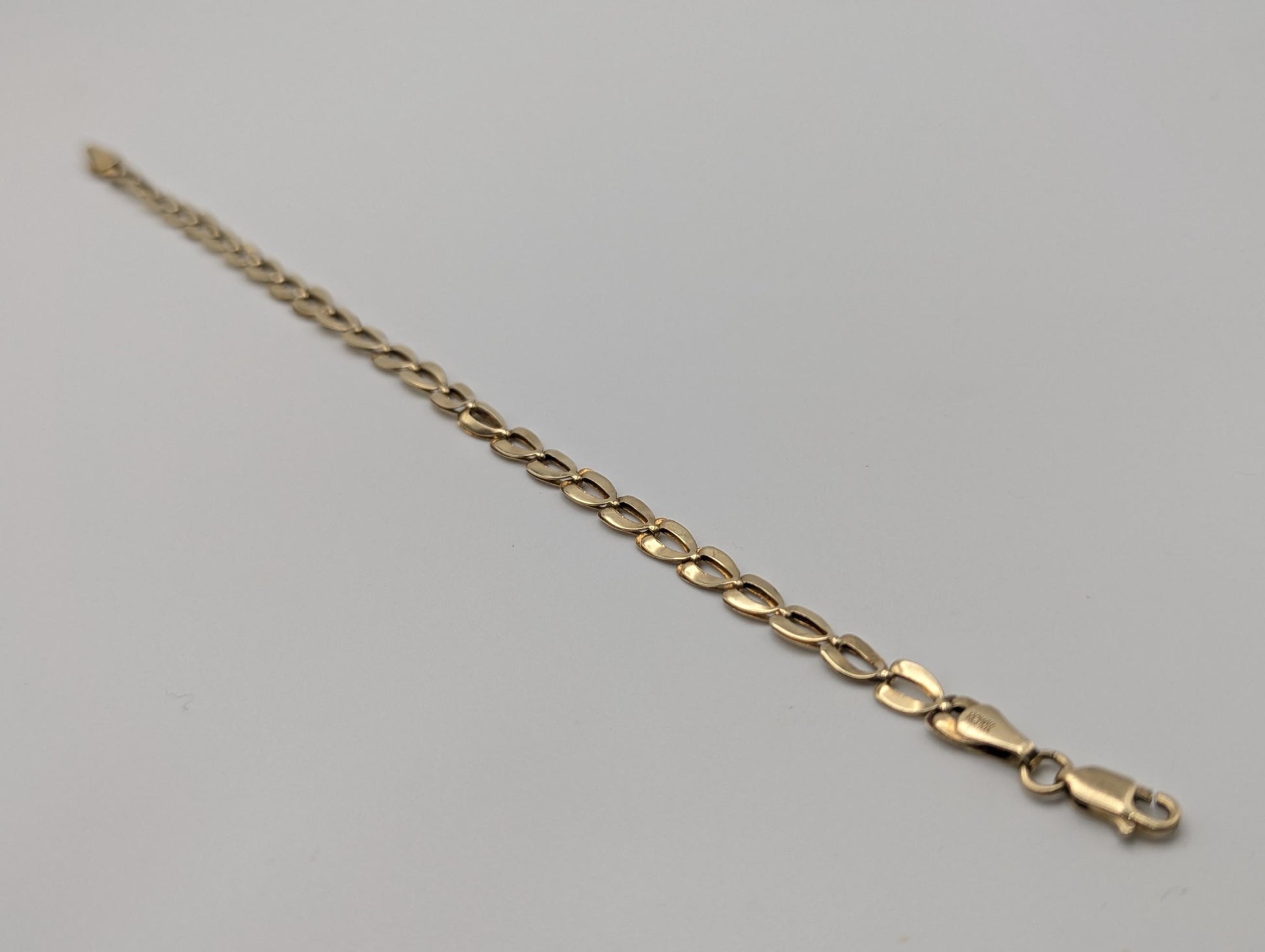 10k Yellow Gold Chain Link 4.5 mm Bracelet 7" Solid Gold Chain Link Bracelet