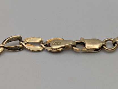 10k Yellow Gold Chain Link 4.5 mm Bracelet 7" Solid Gold Chain Link Bracelet