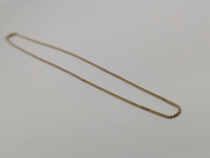 14k Yellow Gold Heavy 5.4 gr Box Chain Necklace 22-inch Box Chain Vintage Box Chain.