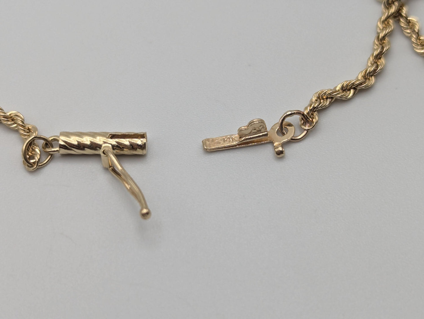 14k Yellow Gold Classic Rope Chain 17" Classic Gold Silk Rope Necklace