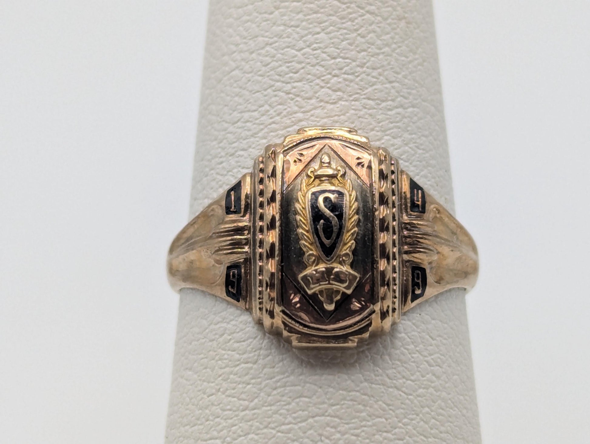 Antique 10k 1949 Jostens Class Ring. Vintage Class Ring. Signet Ring.