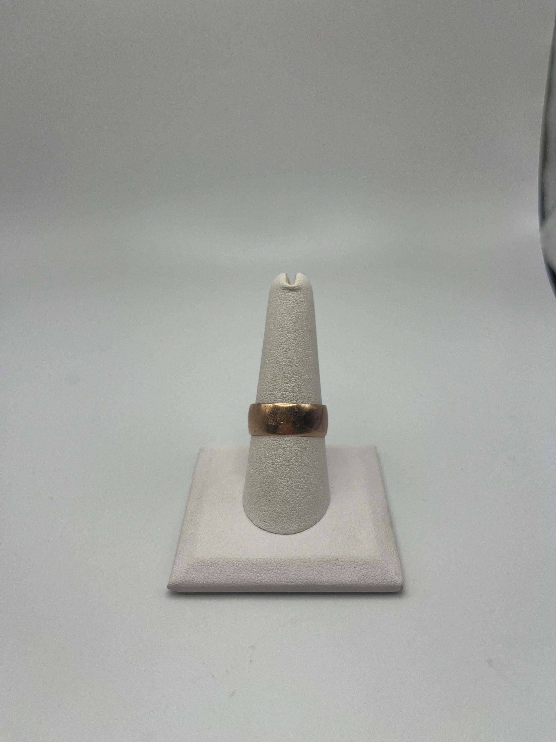 10k Antique 1894 Yellow Gold Plain Comfort Fit 8mm Wedding Cigar Wide Band