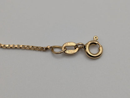 14k Yellow Gold Israel Specialty Chain Necklace 25.5" Solid Gold Box Chain