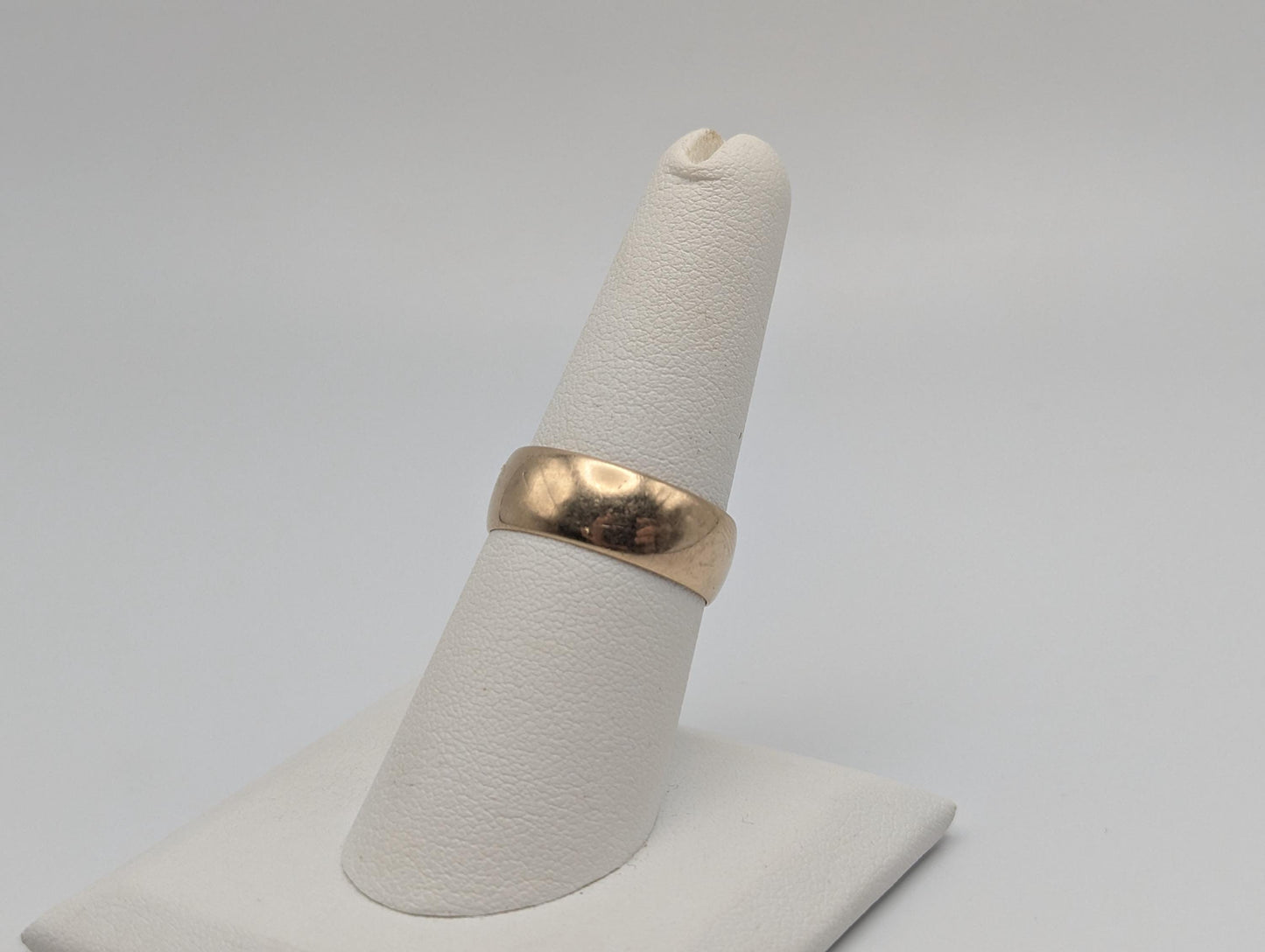 Antique 10k Gold Plain Comfort Fit 7mm Wedding Cigar Wide Band Ring Anniversary