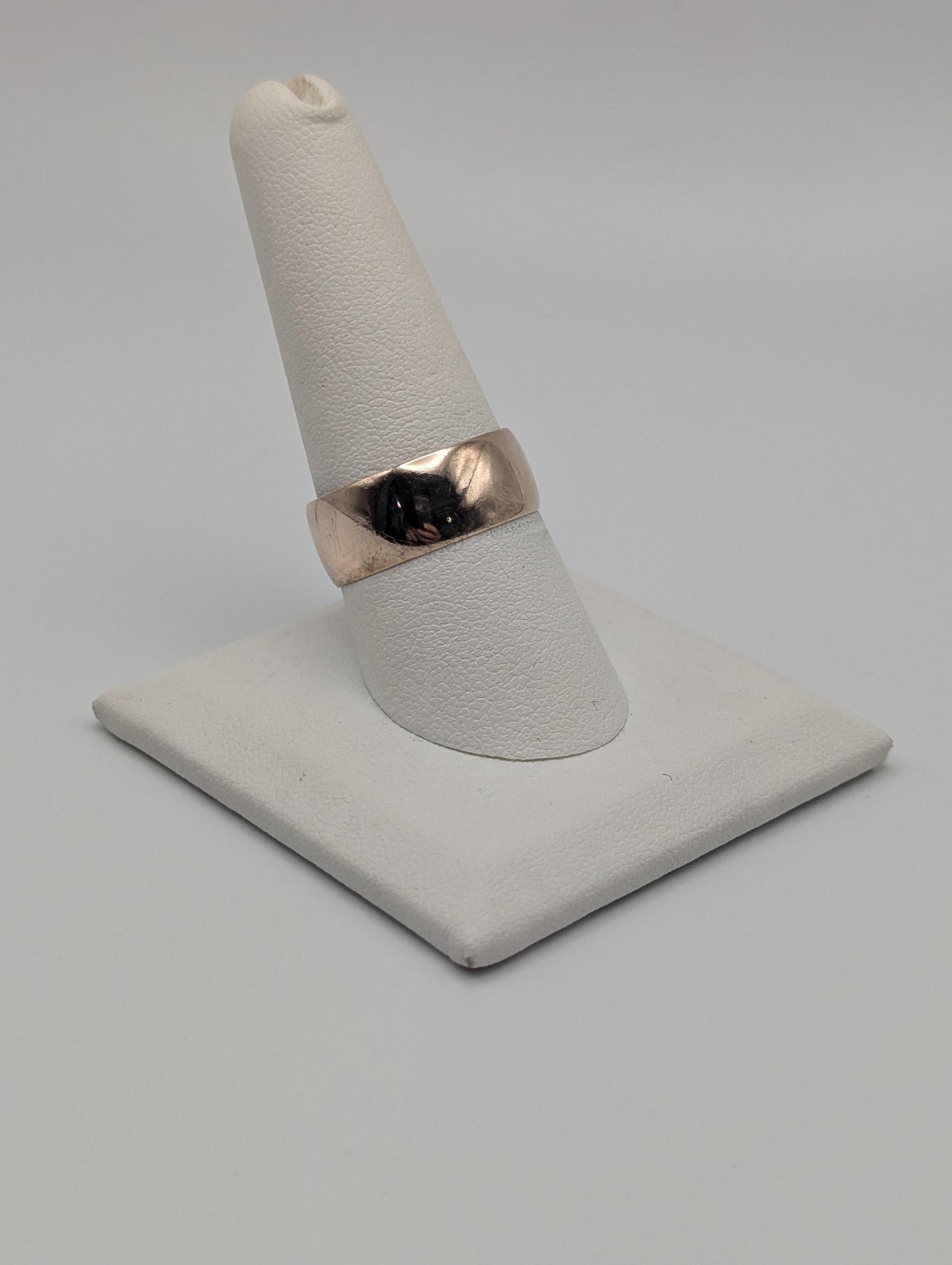 10k Antique 1894 Yellow Gold Plain Comfort Fit 8mm Wedding Cigar Wide Band