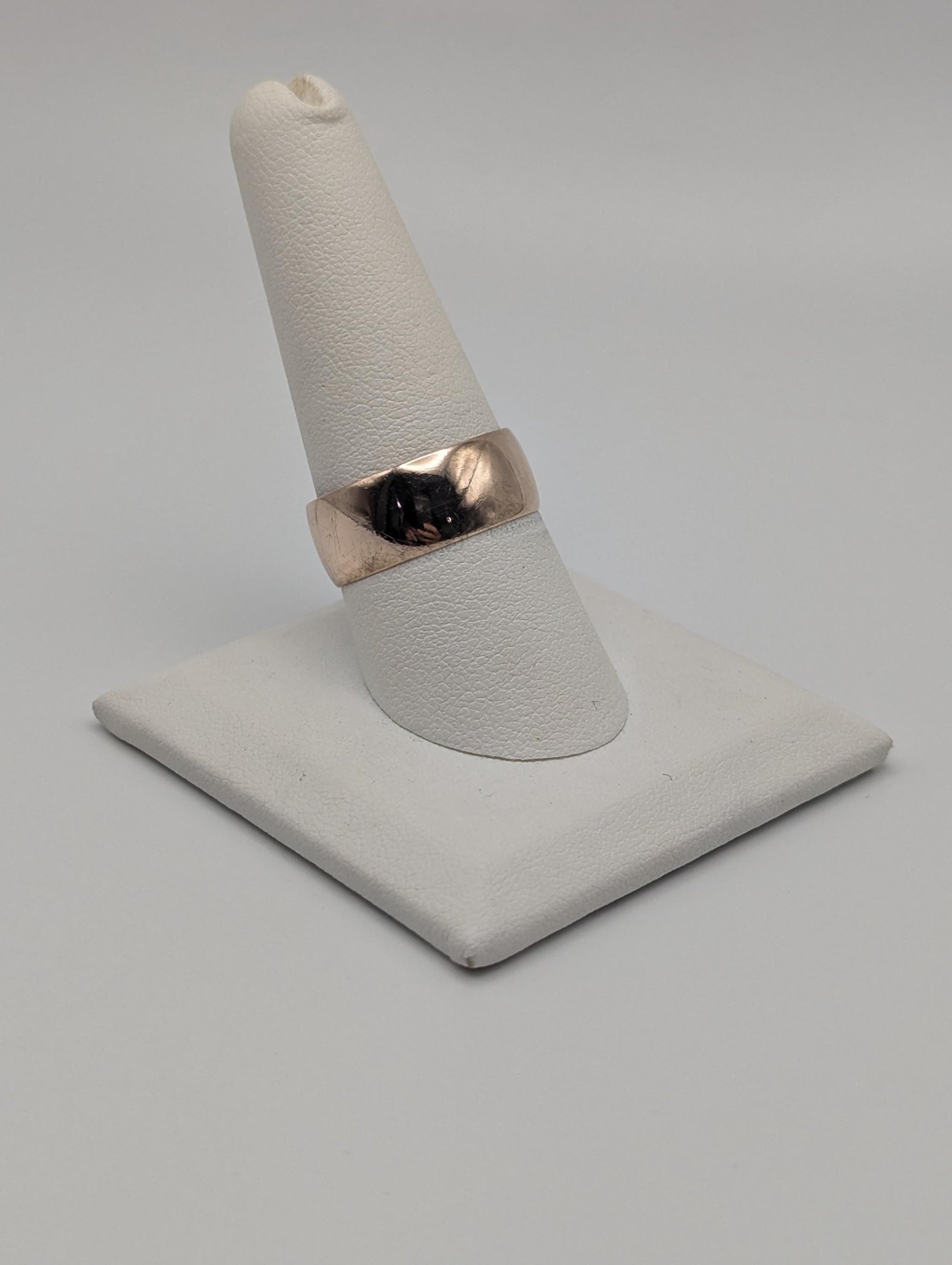 10k Antique 1894 Yellow Gold Plain Comfort Fit 8mm Wedding Cigar Wide Band