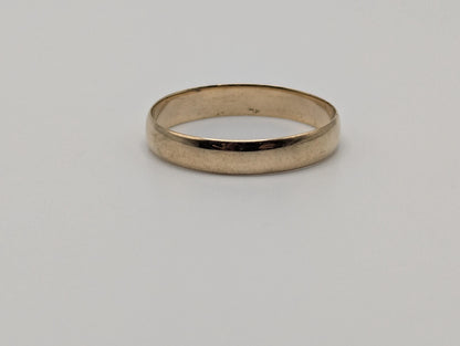 14k Antique 1871 Plain Comfort Fit 4mm Wedding Cigar Wide Band Ring Anniversary