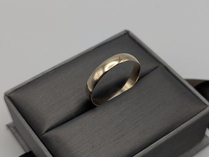 14k Antique 1871 Plain Comfort Fit 4mm Wedding Cigar Wide Band Ring Anniversary