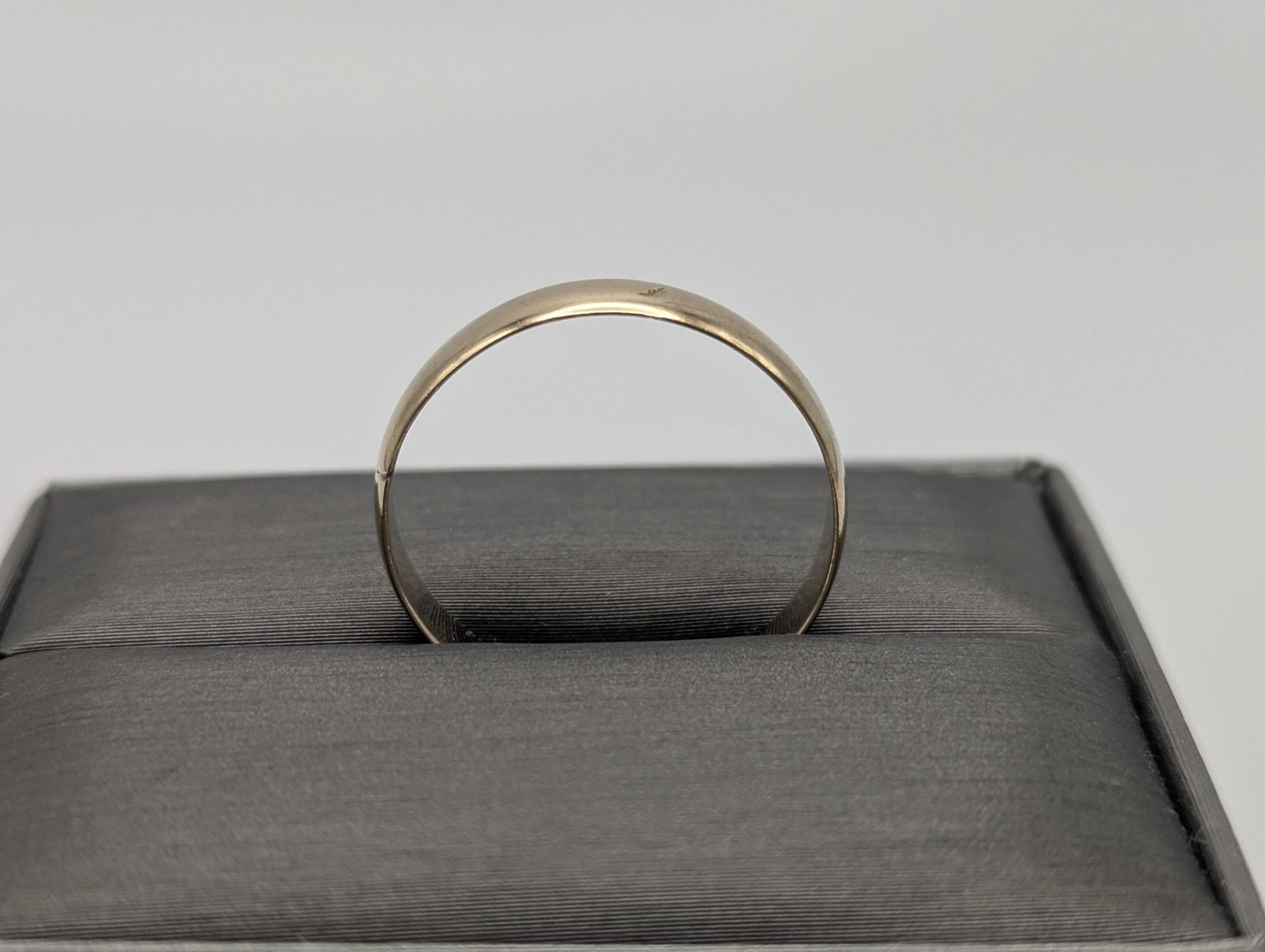 14k Antique 1871 Plain Comfort Fit 4mm Wedding Cigar Wide Band Ring Anniversary