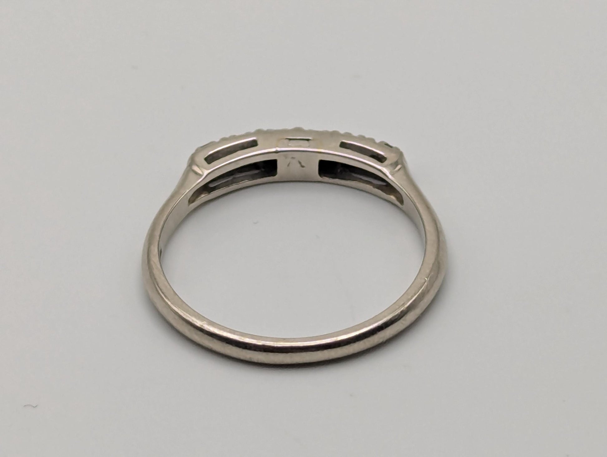 14k White Gold Diamond Half Eternity Wedding Band Anniversary Ring