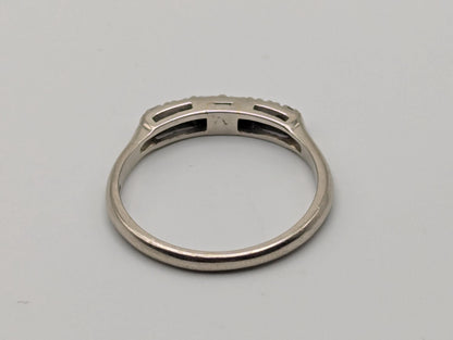 14k White Gold Diamond Half Eternity Wedding Band Anniversary Ring
