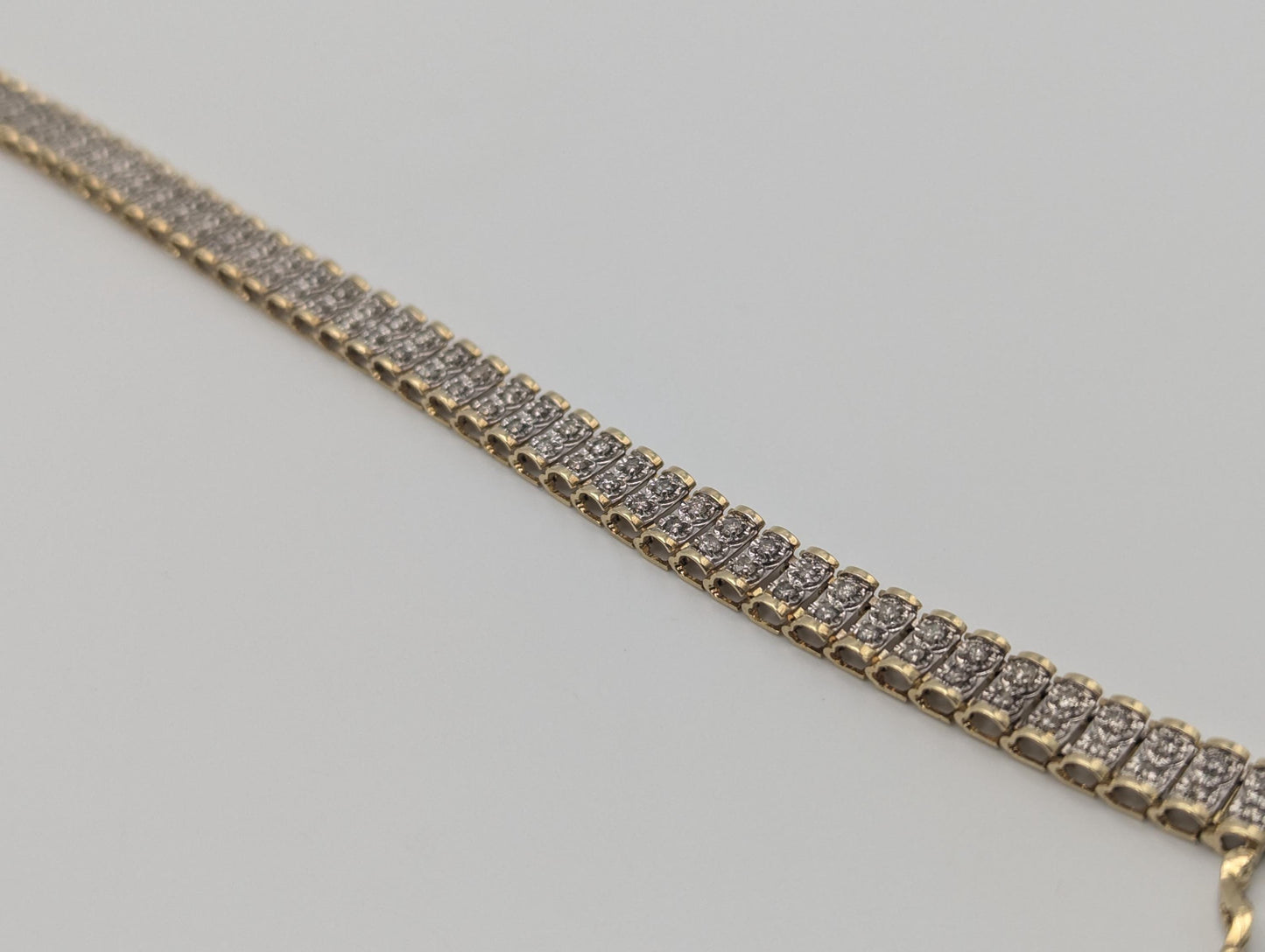 10k Yellow Gold 1.7ctw Diamonds HEAVY 10 grams Bracelets Women Tennis Bracelet 7"