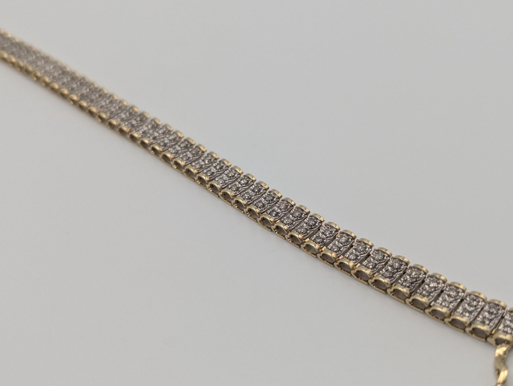10k Yellow Gold 1.7ctw Diamonds HEAVY 10 grams Bracelets Women Tennis Bracelet 7"