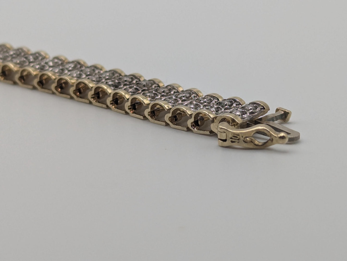 10k Yellow Gold 1.7ctw Diamonds HEAVY 10 grams Bracelets Women Tennis Bracelet 7"