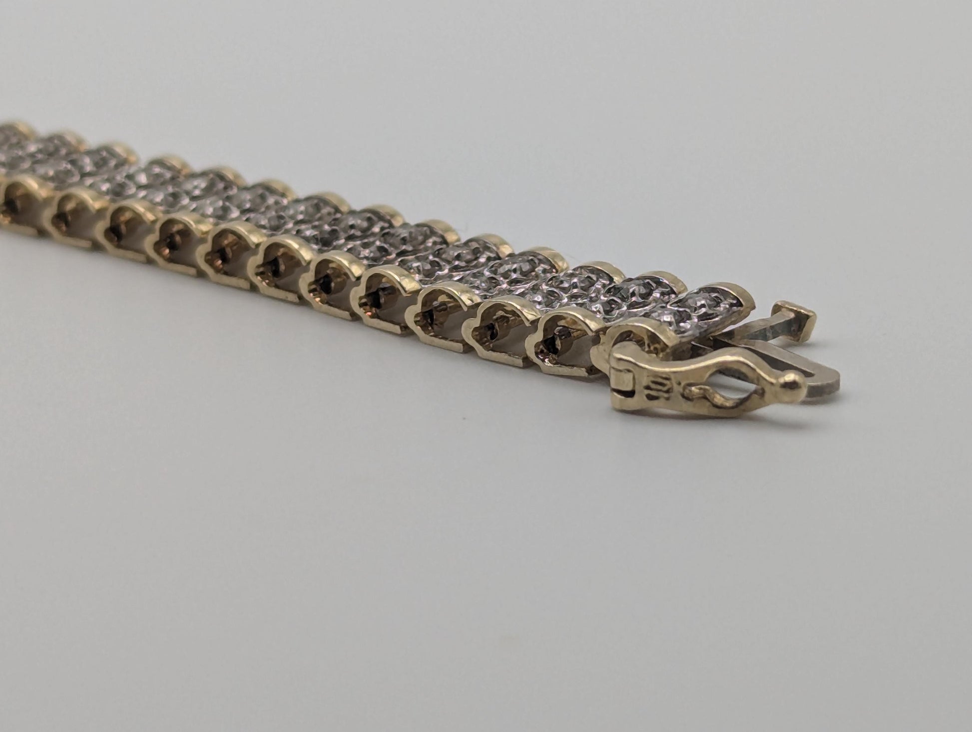 10k Yellow Gold 1.7ctw Diamonds HEAVY 10 grams Bracelets Women Tennis Bracelet 7"