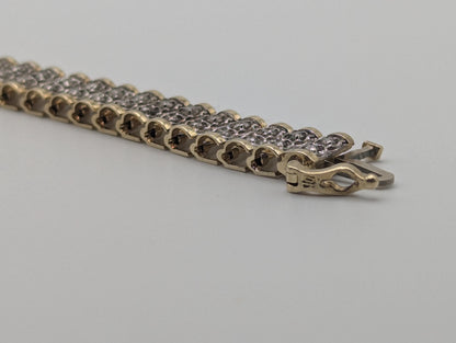 10k Yellow Gold 1.7ctw Diamonds HEAVY 10 grams Bracelets Women Tennis Bracelet 7"