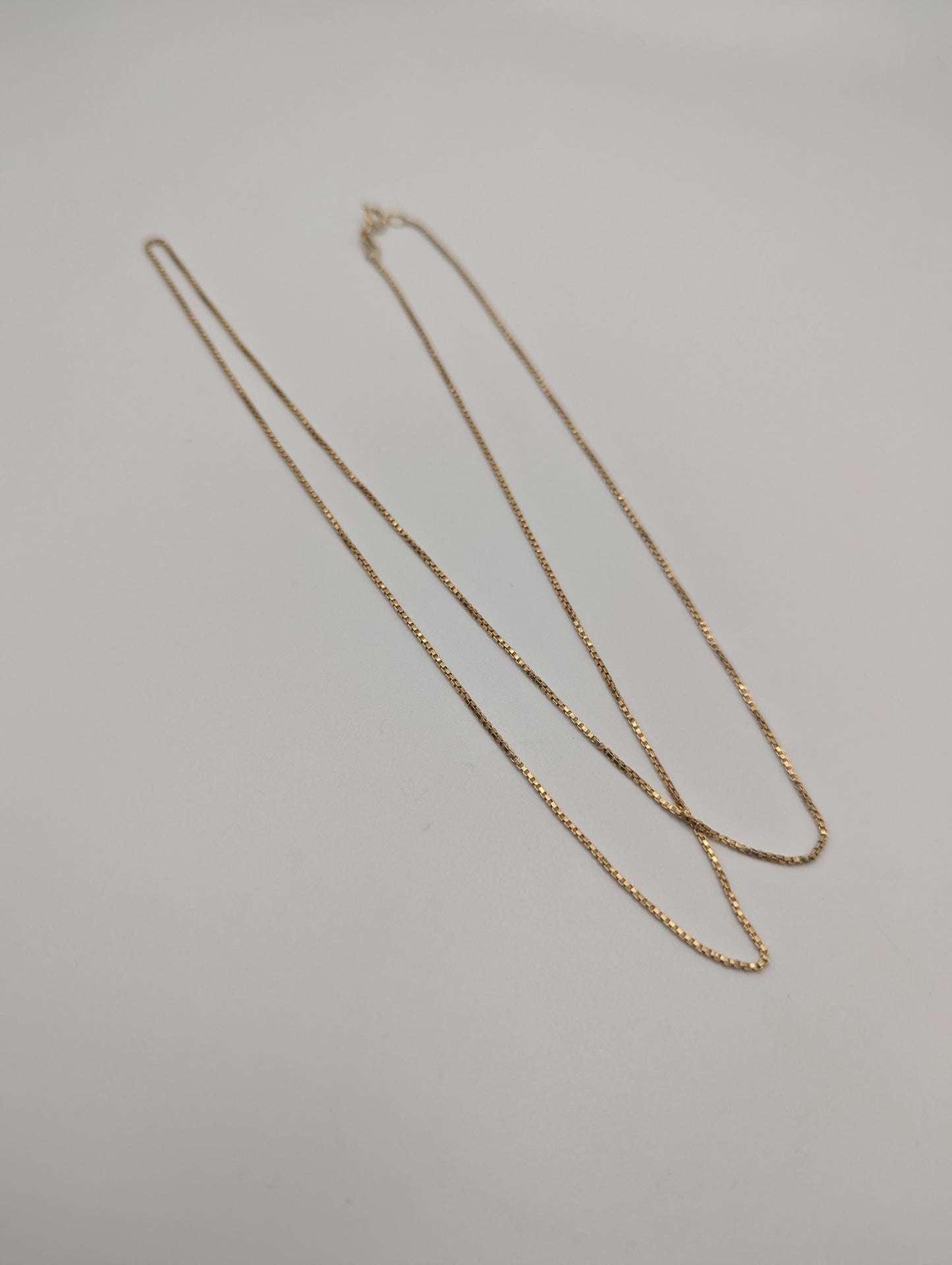 14k Yellow Gold Israel Specialty Chain Necklace 25.5" Solid Gold Box Chain