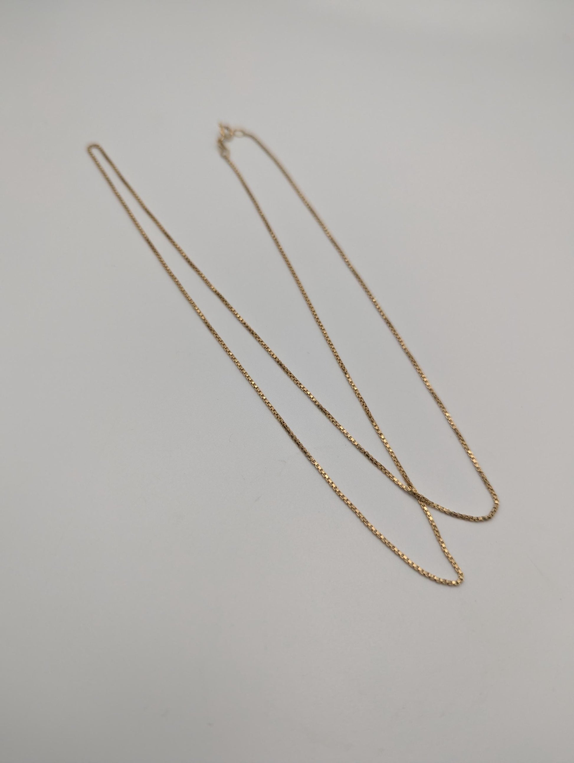 14k Yellow Gold Israel Specialty Chain Necklace 25.5" Solid Gold Box Chain