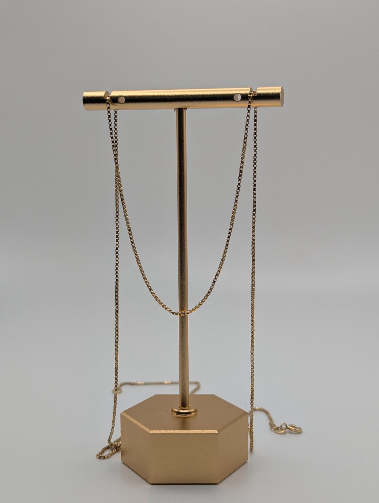 14k Yellow Gold Israel Specialty Chain Necklace 25.5" Solid Gold Box Chain