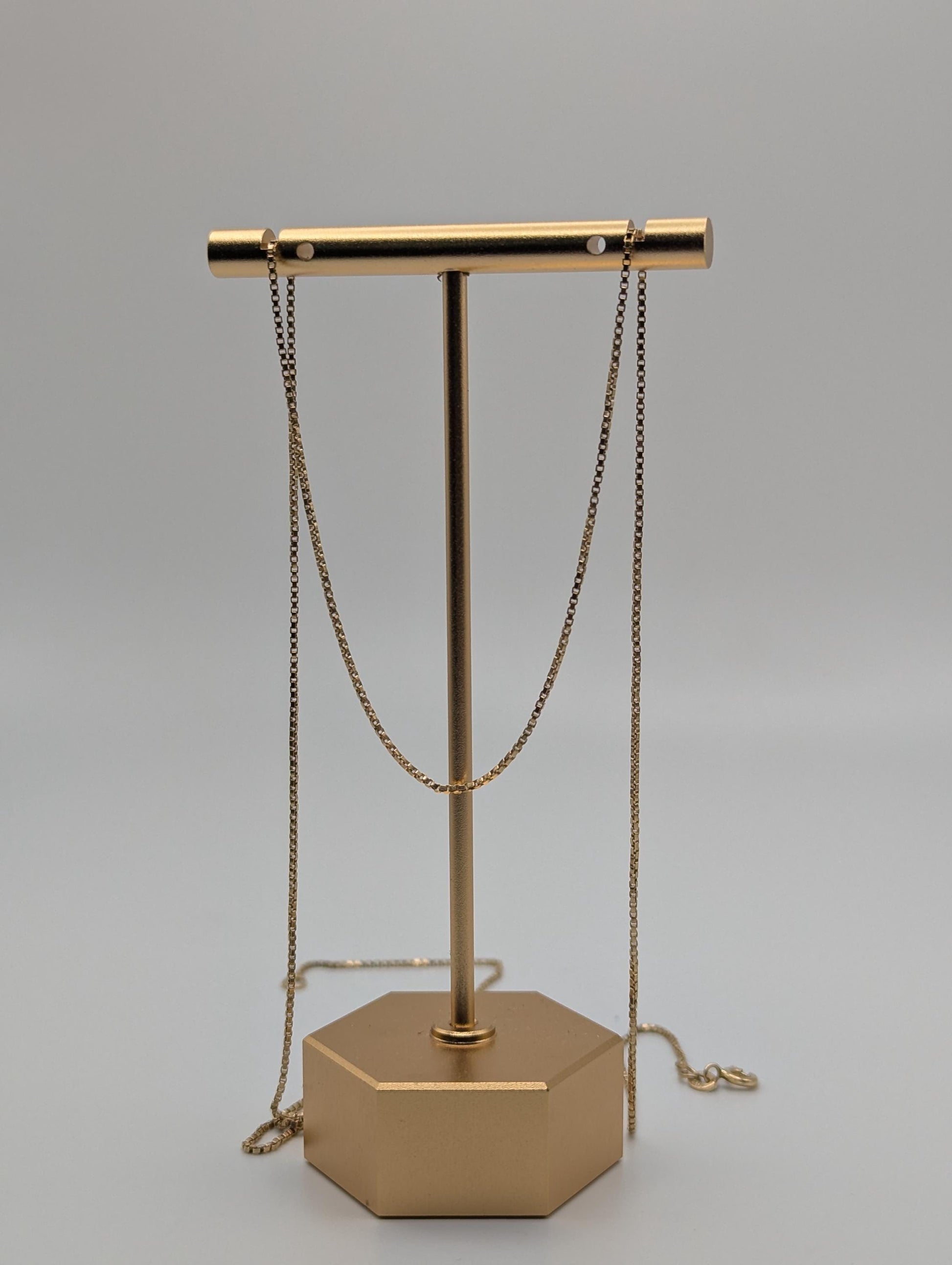 14k Yellow Gold Israel Specialty Chain Necklace 25.5" Solid Gold Box Chain