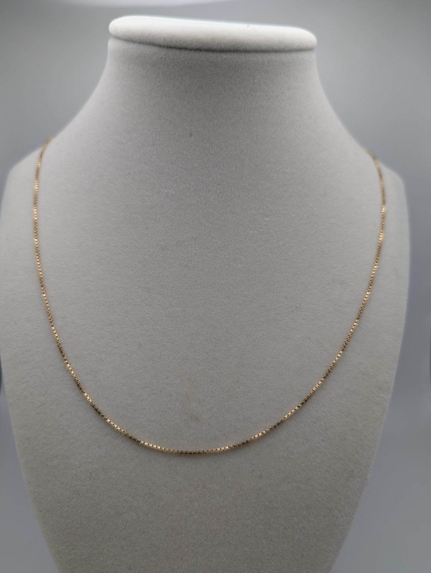 14k Yellow Gold Israel Specialty Chain Necklace 25.5" Solid Gold Box Chain