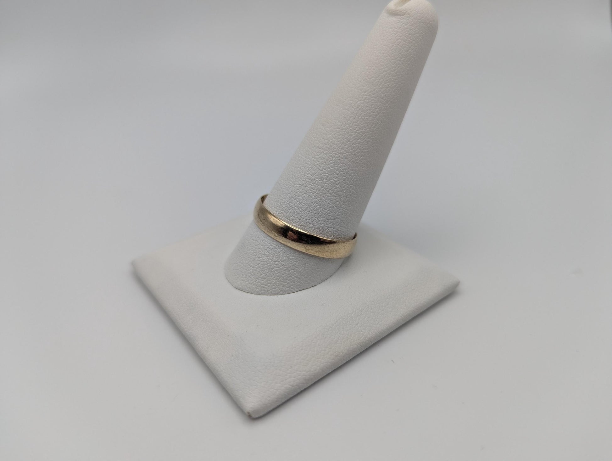 14k Antique 1871 Plain Comfort Fit 4mm Wedding Cigar Wide Band Ring Anniversary