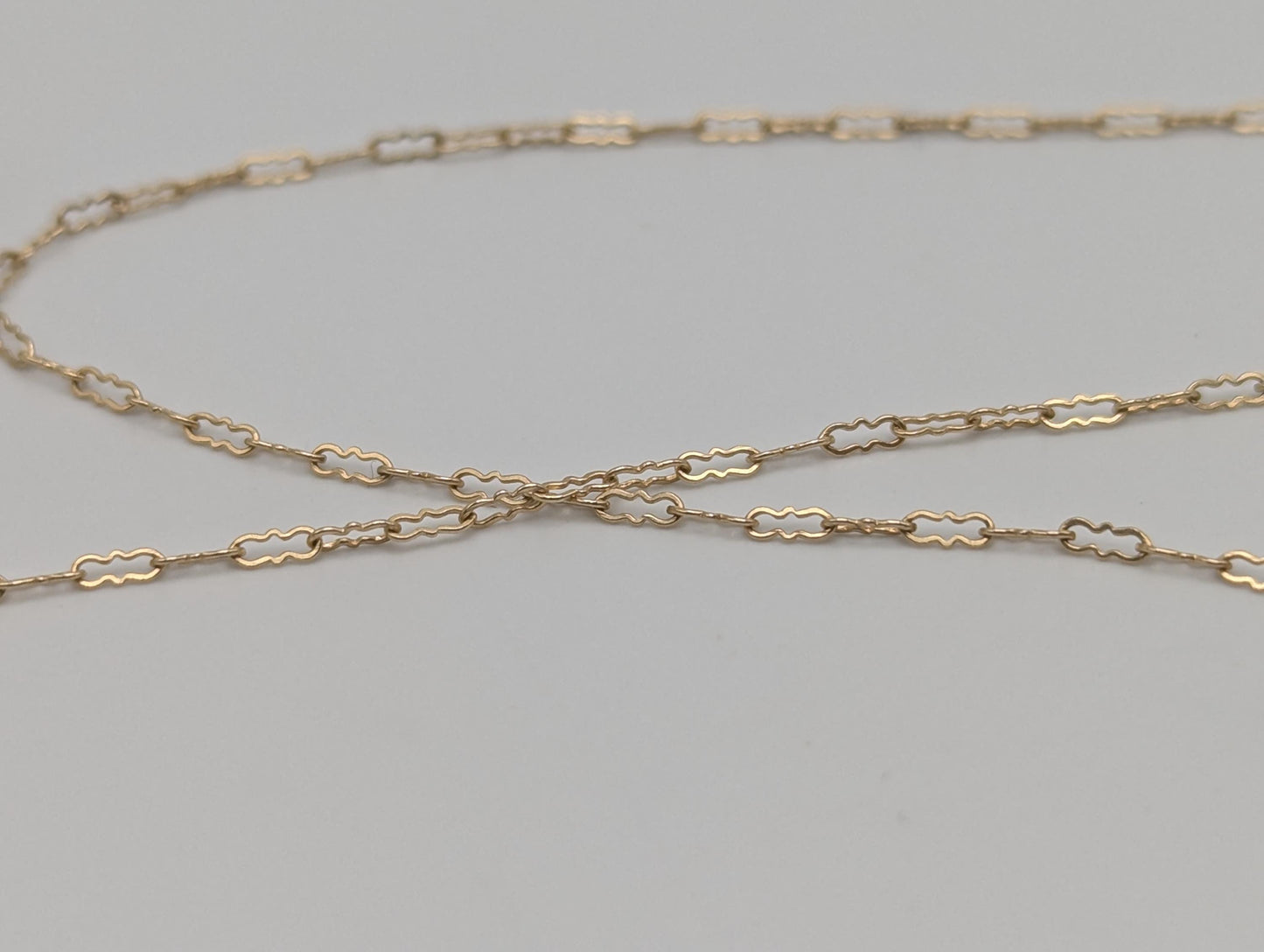 10k Yellow Gold Ruby 2" Lariat Chain Necklace 18" Layering Dainty Necklace