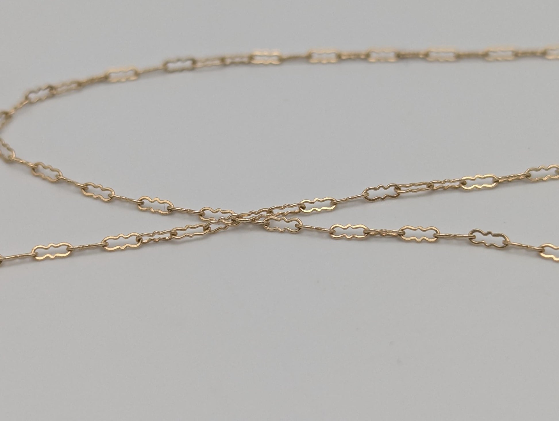 10k Yellow Gold Ruby 2" Lariat Chain Necklace 18" Layering Dainty Necklace