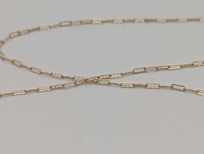 10k Yellow Gold Ruby 2" Lariat Chain Necklace 18" Layering Dainty Necklace