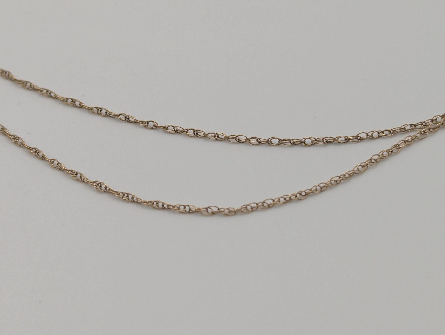 14k Yellow Gold Filigree Cross Necklace 18" Crucifix Gold Chain