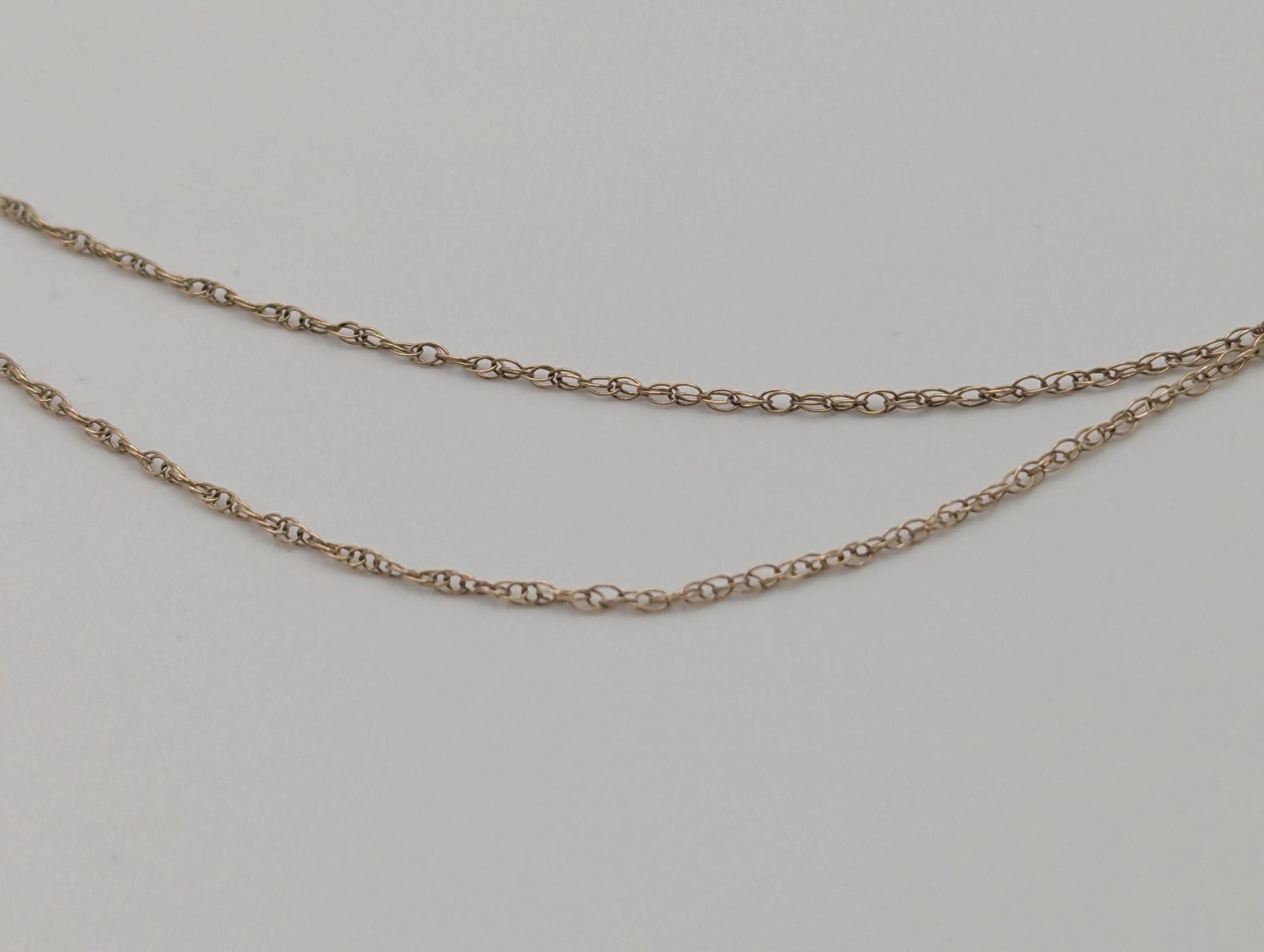 14k Yellow Gold Filigree Cross Necklace 18" Crucifix Gold Chain