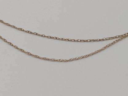 14k Yellow Gold Filigree Cross Necklace 18" Crucifix Gold Chain
