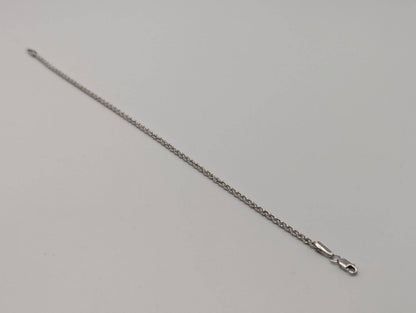 14k White Gold 1.9mm Twisted Rope 7" Bracelet Chain Classic Gold Rope Chain
