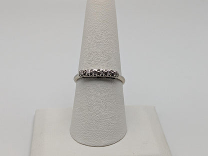 14k White Gold Diamond Half Eternity Wedding Band Anniversary Ring