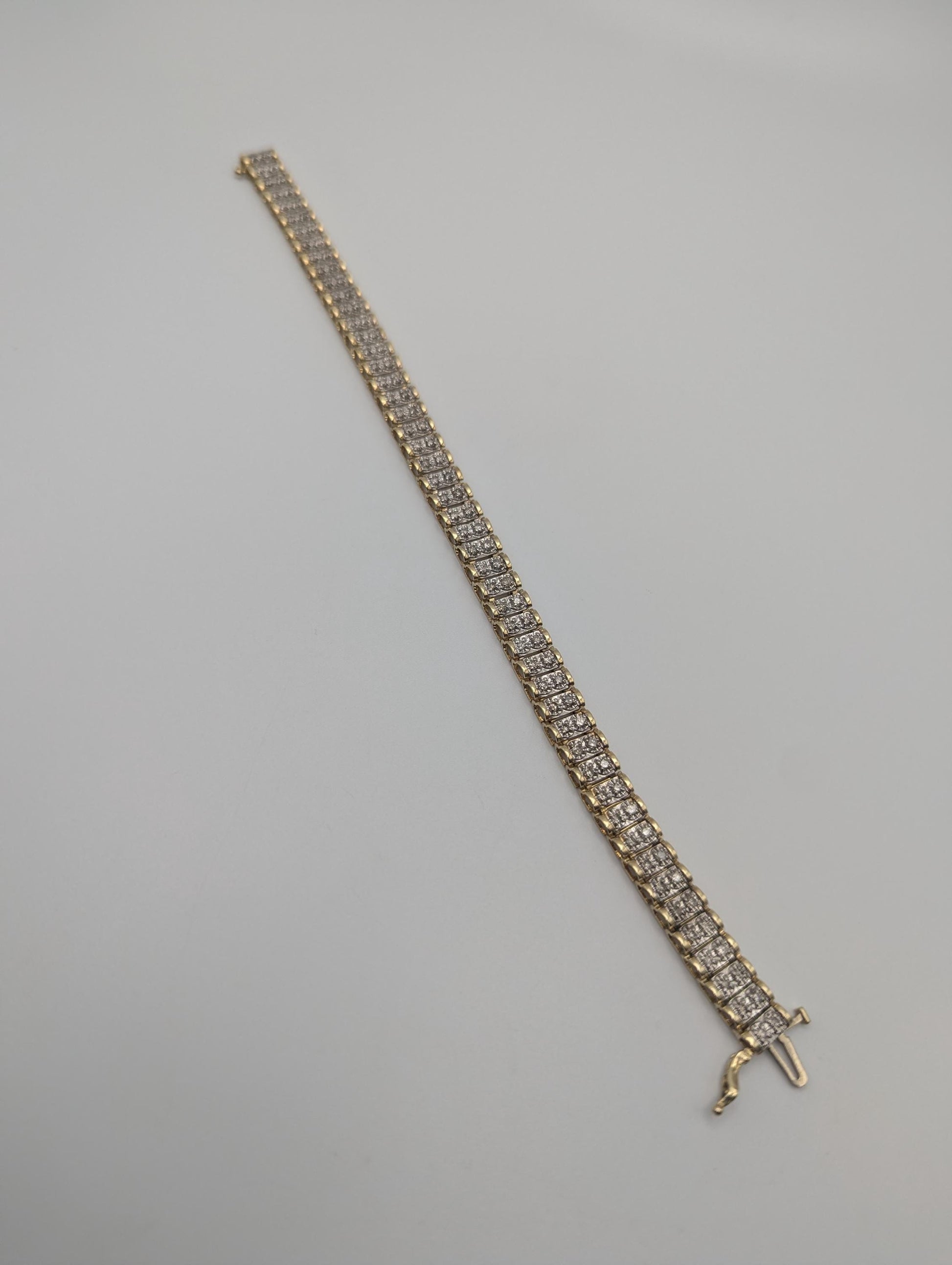 10k Yellow Gold 1.7ctw Diamonds HEAVY 10 grams Bracelets Women Tennis Bracelet 7"