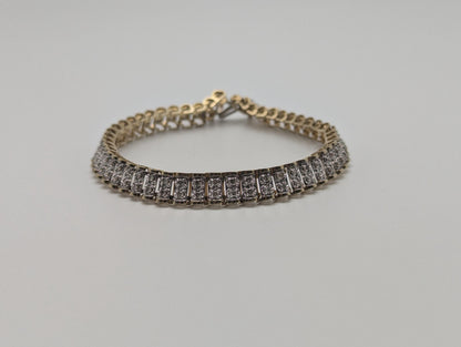 10k Yellow Gold 1.7ctw Diamonds HEAVY 10 grams Bracelets Women Tennis Bracelet 7"