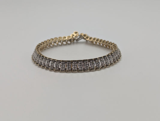 10k Yellow Gold 1.7ctw Diamonds HEAVY 10 grams Bracelets Women Tennis Bracelet 7"