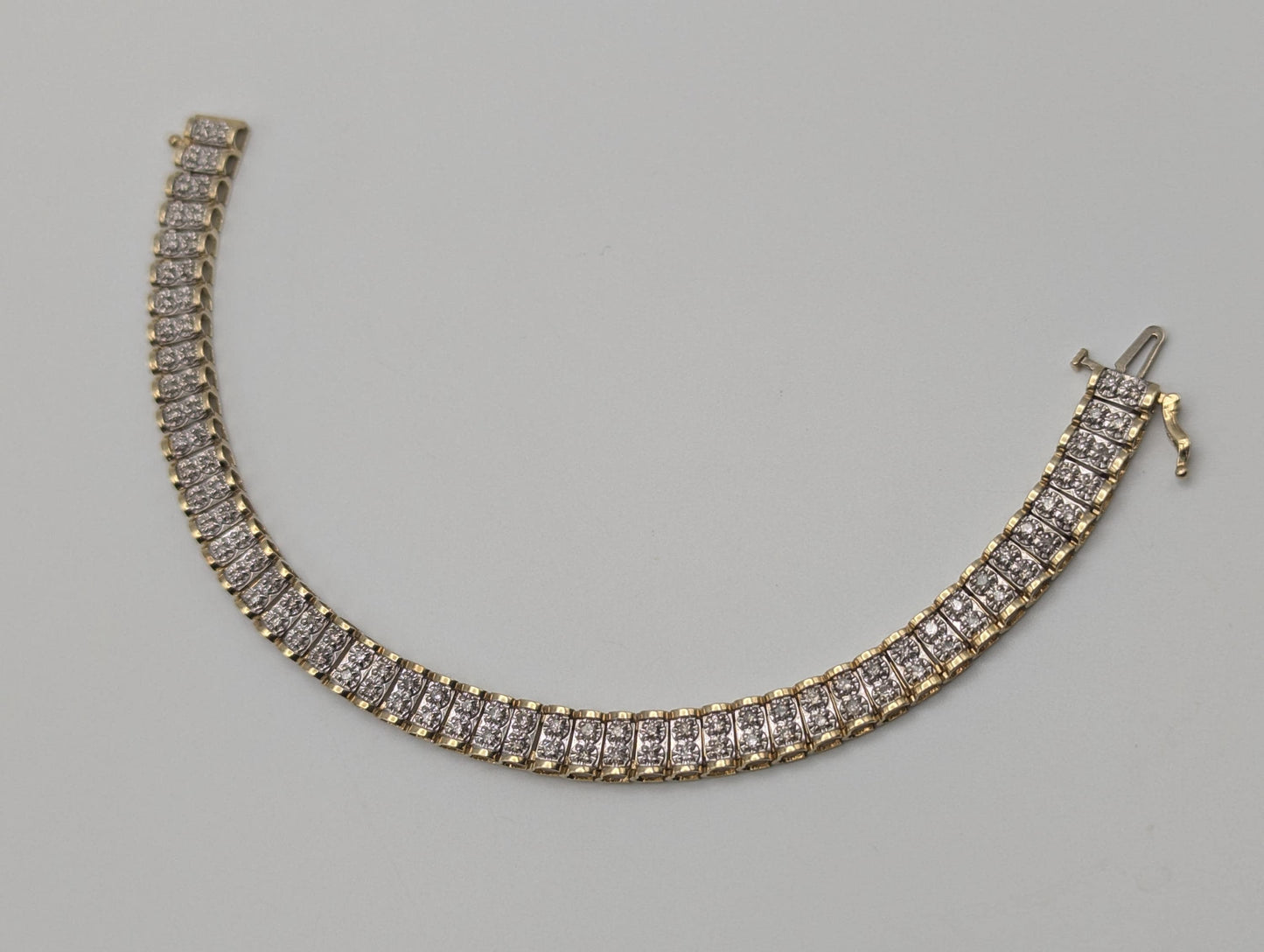 10k Yellow Gold 1.7ctw Diamonds HEAVY 10 grams Bracelets Women Tennis Bracelet 7"