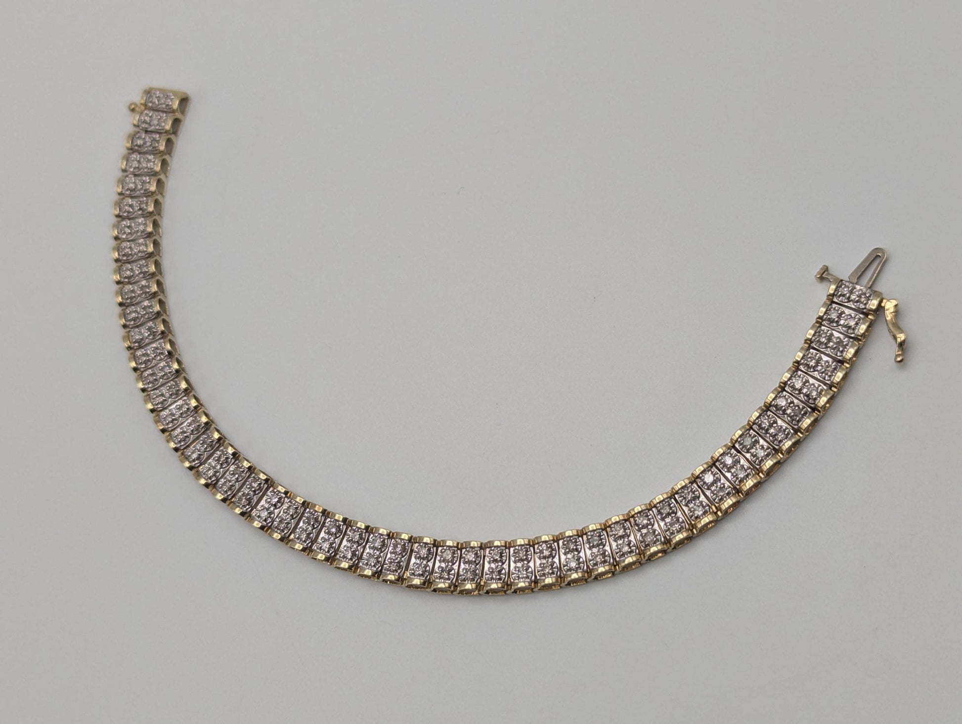 10k Yellow Gold 1.7ctw Diamonds HEAVY 10 grams Bracelets Women Tennis Bracelet 7"