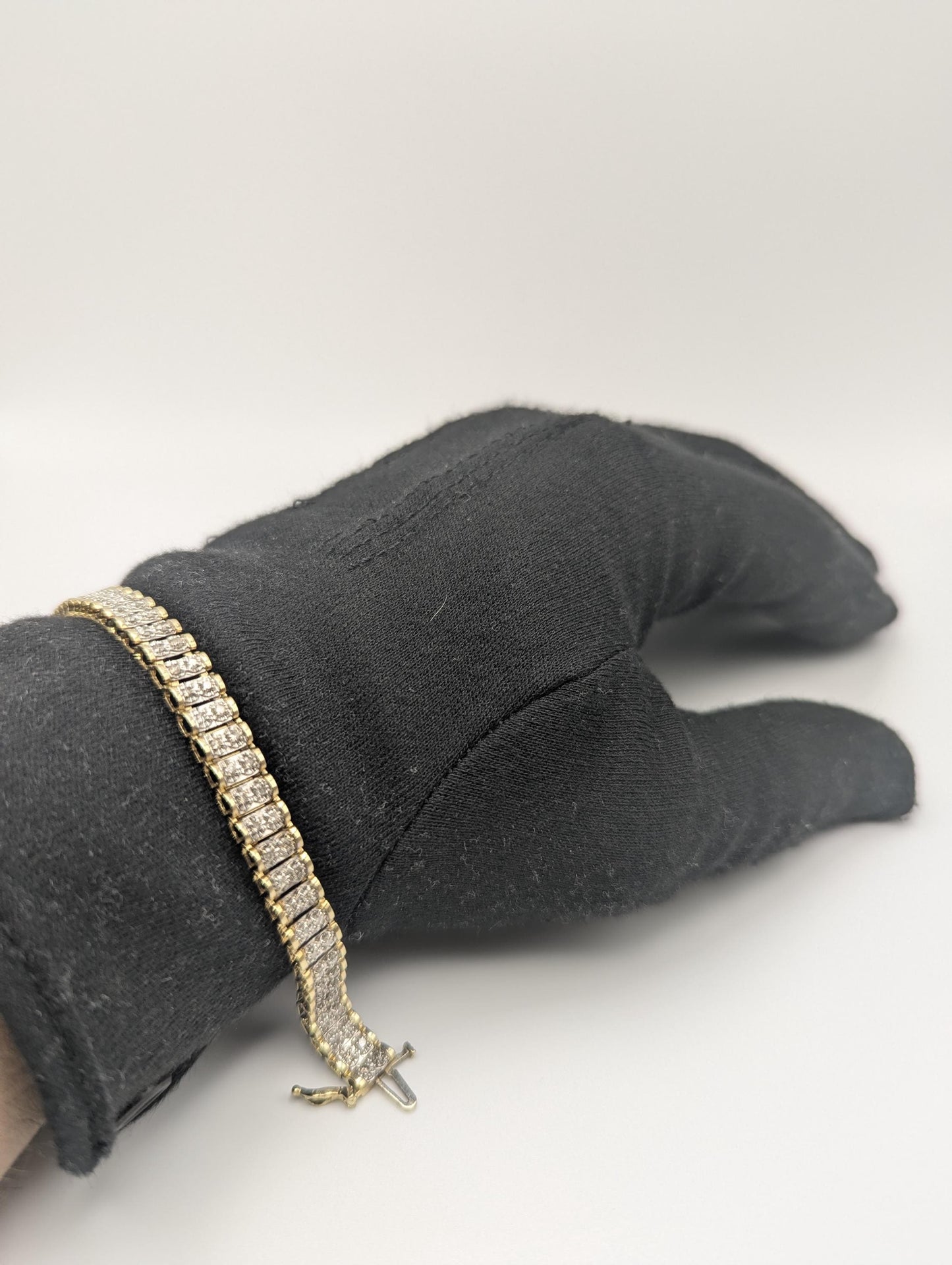 10k Yellow Gold 1.7ctw Diamonds HEAVY 10 grams Bracelets Women Tennis Bracelet 7"