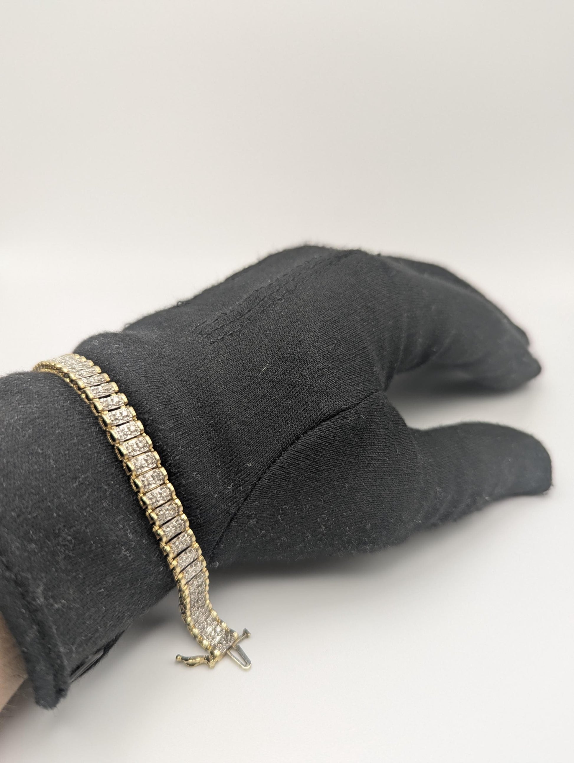 10k Yellow Gold 1.7ctw Diamonds HEAVY 10 grams Bracelets Women Tennis Bracelet 7"