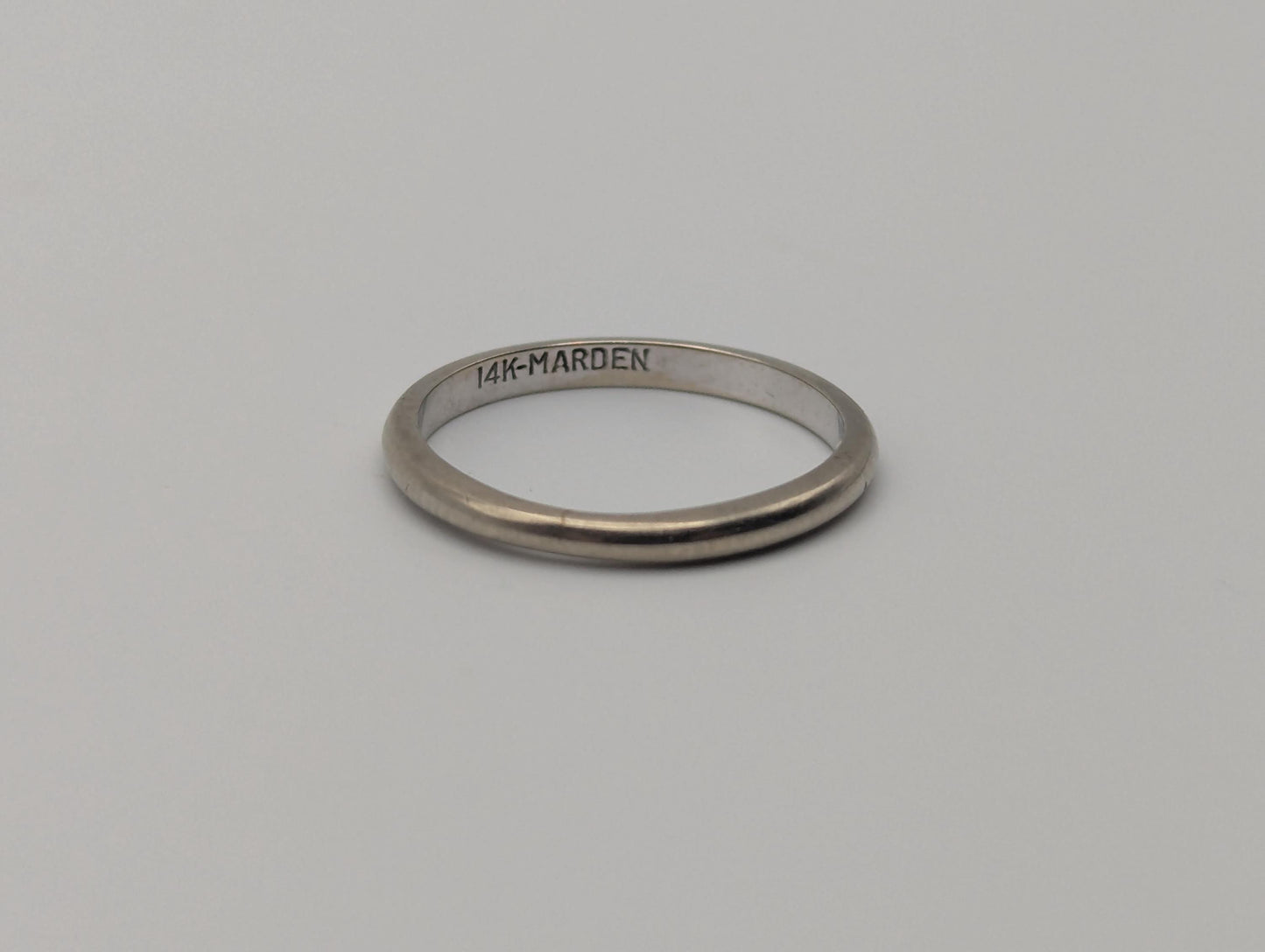 14k White Gold Wedding Band 14k White Gold Anniversary Ring.