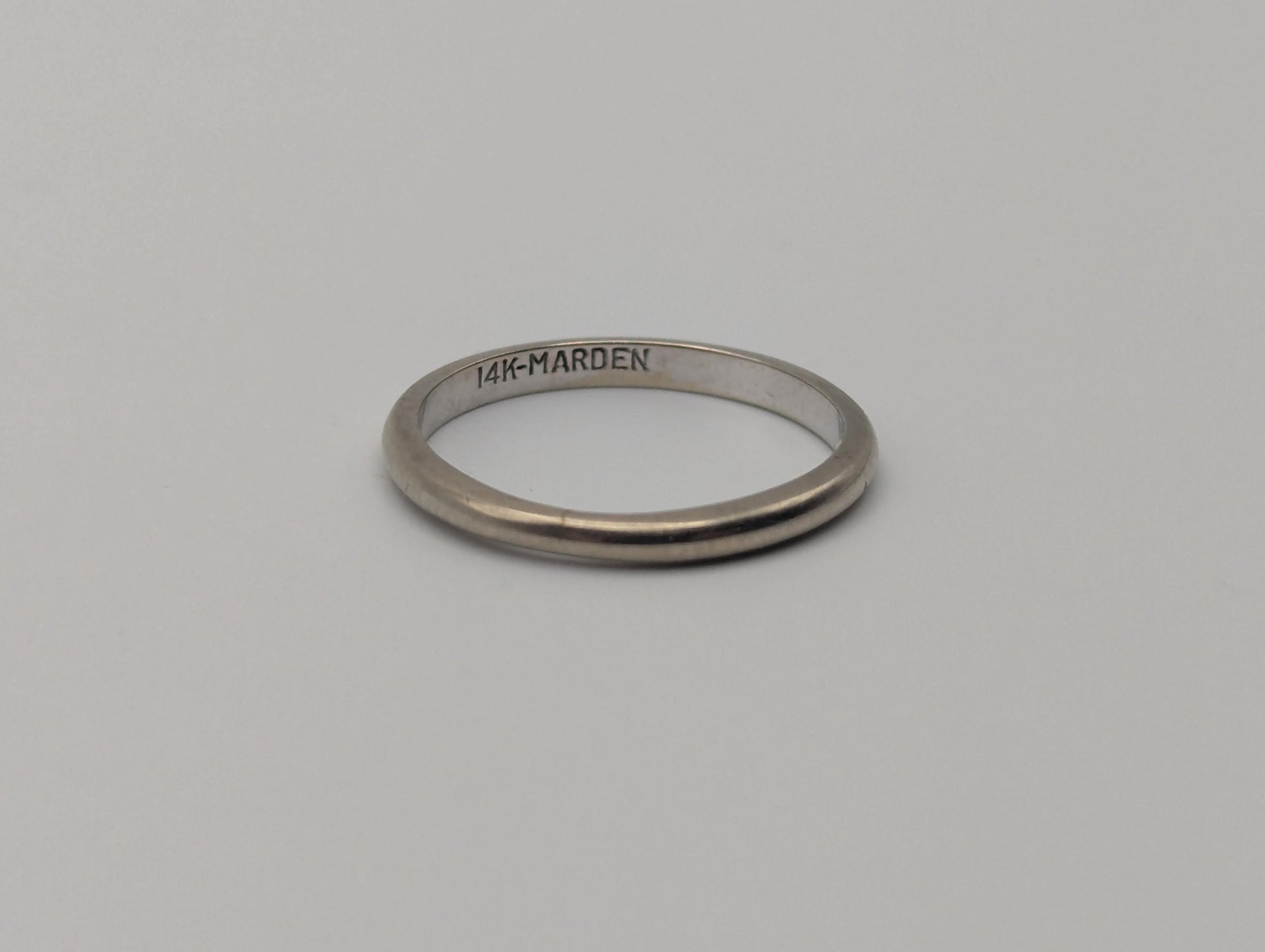 14k White Gold Wedding Band 14k White Gold Anniversary Ring.