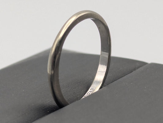 14k White Gold Wedding Band 14k White Gold Anniversary Ring.
