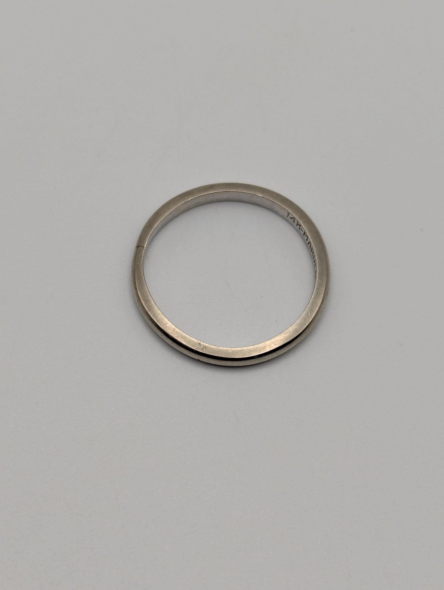 14k White Gold Wedding Band 14k White Gold Anniversary Ring.